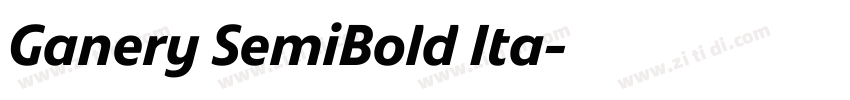 Ganery SemiBold Ita字体转换